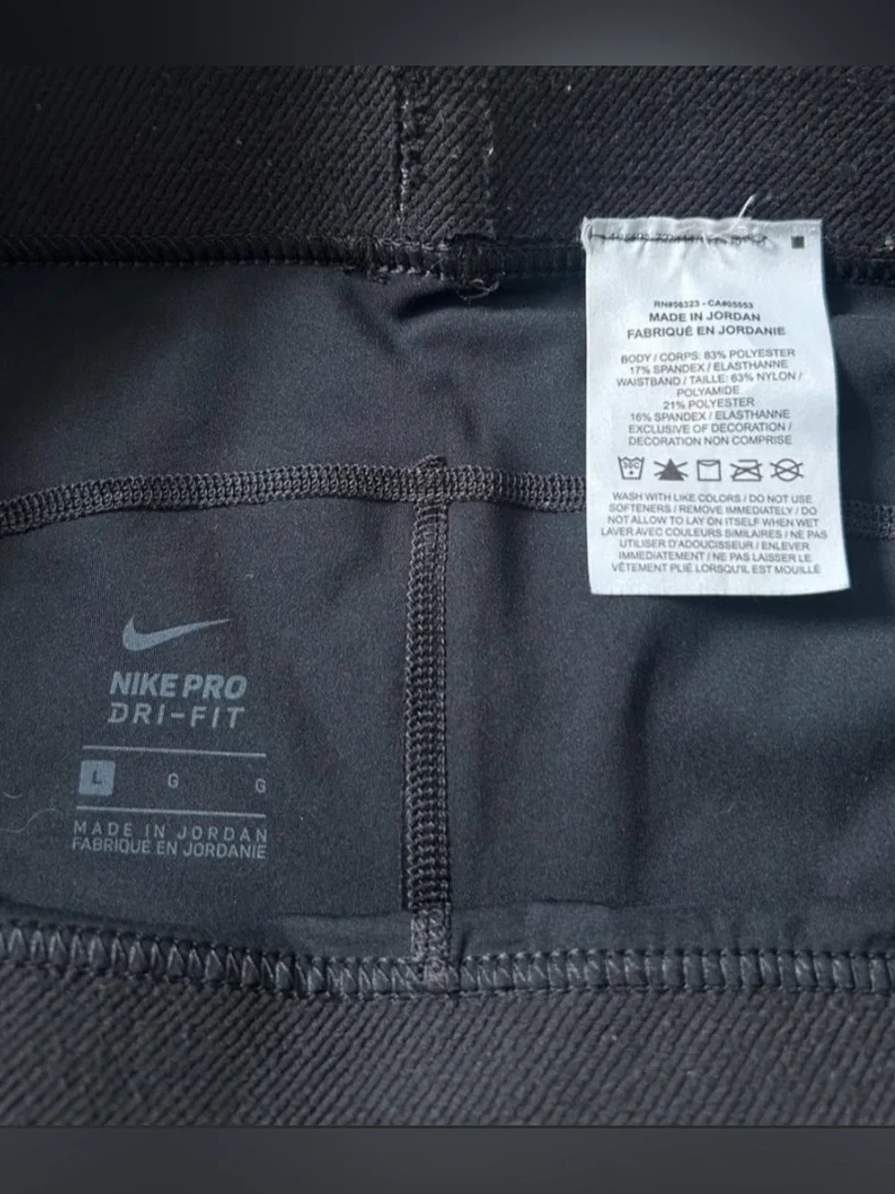 Nike Pro Women's Black Athletic Shorts with Branded Waistband